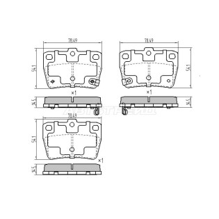 Колодки тормозные зад TOYOTA RAV4 00-05 SAT